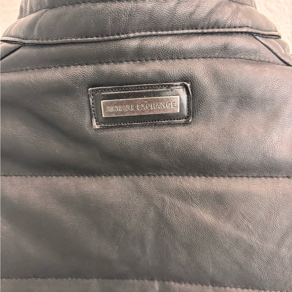 Armani Exchange Black Women’s Leather Jacket in Size XL - Picture 4 of 8